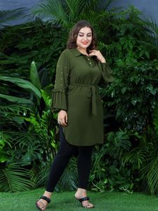 Kadın Gömlek Uzun Kollu XL-5XL PLUS BOYUTLAR GÜZEL ÇAŞILAR BUZLAR FEMME SAYIT GİRDENLER BLICU BLICH 240329