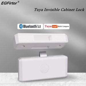 Zamknij Smart Lock Cabinet Zamek z Bluetooth Tuya App bezkluczykowy szuflada szuflady Niewidoczna drewniana blokada do szuflady mebli domowych