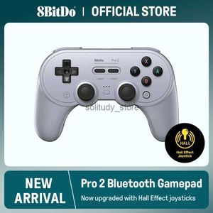 Oyun Denetleyicileri Joysticks 8bitdo New Pro 2 Bluetooth Oyun Kurulu Salon efektli joystick Switches PCS MacOS Android Steam Güverte ve Fubon Pi Q240407