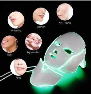 Elektrische Gesichtsbeschrubber LED -Gesichtsmasken -Therapie 7 Farben Maschinelle Hellpflege Falten Entfernung Anti -Againg277v8190064