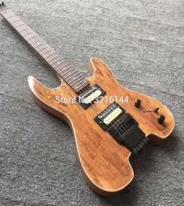 新しいArriva Steinber Headless Electric Guitar Portable Guitar Nature Color Spalted Maple Top Whole7084230