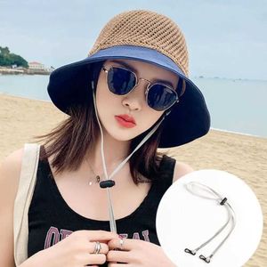 Wide Brim Hats Bucket Colorful lock womens bucket hat simple bow fashionable large sun outdoor polyester spring and summer Q240403