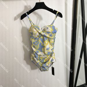Kettendruck gedruckte Badebekleidung Frauen Designer Badeanzug One -Stück Sommer Holiday Beach Kleidung gepolstert Badeanzug
