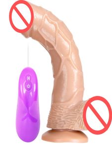 Realistic Vibrating Rotating Dildos With Strong Suction Cup 7 Speed vibration Waterproof Male Penis Adult Sex Toys For Women7663096