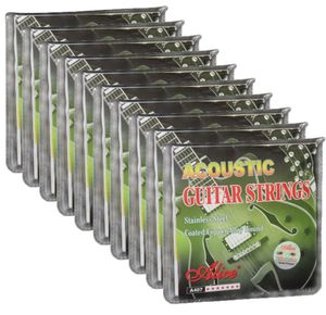 10 set Alice Acoustic Guitar Strings Leghe di rame rivestito 6 Strings Set A407L 0123064977