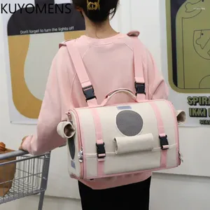 Kedi Taşıyıcılar Köpek Tasarımcısı Taşınabilir PU Bag Pet Seyahat Lüks Taşıyıcı Moda Üreticisi İki Renk Tedarik