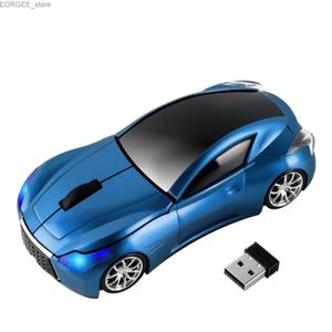 マウス2.4gクリエイティブコンピューターアクセサリーOptoelectronic Mouse Silent Car Shaped Raton Inalambricoワイヤレスマウス用PCラップトップY240407