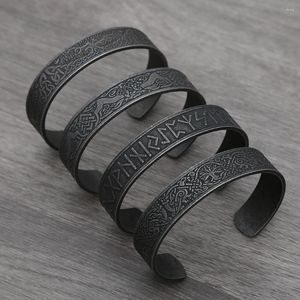 Braccialetto di runa viking retrò punk retrò per uomo donna inossidabile albero in acciaio della vita amuleto gioiello regalo all'ingrosso