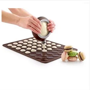 Baking Moulds Mat Non Stick 48 Holes Macaron Mats Flexible Tear Resistant Bake Tool Cookie Dessert Kneading Rolling Candy