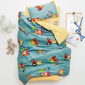 3pcsset kids trapunta asilo asilo lettiere set fogli da letto cusca cucciolo boy ragazza ragazza cartone animato cottura in cotone morbido 240325 240325