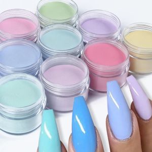 Снятие снятия 9pcs 15G Colors акриловый порошок для расщепления для разгибания ногтей.