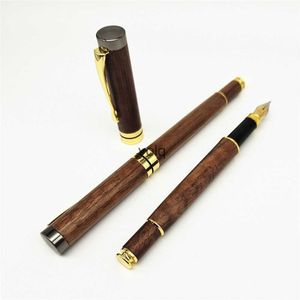 Fountain Pens Walnut Iridium Pen for Mens High-End Business and Office Calligraphy Practice Hard Student Ink Bag H240407