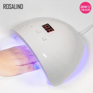 Repousa Rosalind 36W UV LED LED PINHELECTION USB CONECTOR UV Luz para secador de unhas com 18 PCs LEDs Secando as ferramentas de manicure de lâmpadas de unha