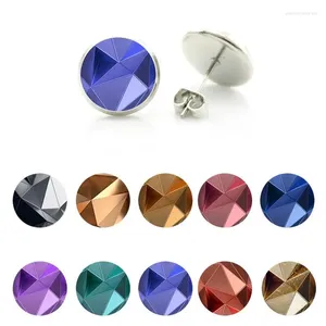 Stud Earrings Colored Geometric Irregularity Earings Minimalist Design For Niche Audiences Glass Cabochon Jewelry Gifts FJH152