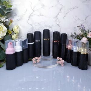 Depolama Şişeleri 10 PCS 30ml 60ml Parlak Siyah Plastik Köpük Pompa Şişe Köpük Sabun Dispenser Şampuan Yeniden Dolaştırılabilir Seyahat Essentials