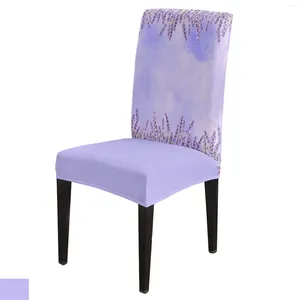 Chair Covers Hand Painted Watercolor Lavender Cover Stretch Elastic Dining Room Slipcover Spandex Case For Office