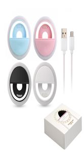 Universal LED Selfie Light Light Light Lampa Selfie Pierścień Pierścień Kamera Pography Pograph dla iPhone'a Samsunga z pakietem detalicznym5242514