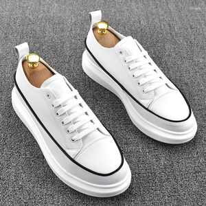 Casual Shoes Mode hochwertige weiße Geschäftsleute Schnüren Luxusdesigner Zapatos Paar Tenis Sneakers S38