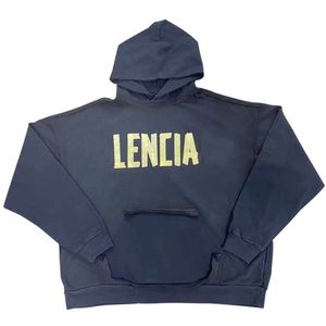 Designer Hoodie Balencigs Moda Hoodies Capuz para homens suéteres de alta qualidade Marca da moda masculina e feminina American Pattern Pattern Paper Tape Lette JLA2 QDEN