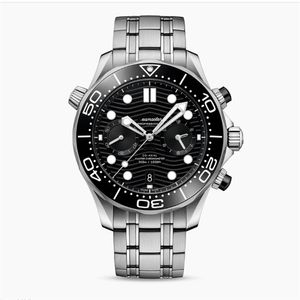 Nova marca de top omegx 44 mm Sea Master Mens Assista Multifuncional Cronógrafo Automático Quartz Man Relógios Designer MOVIME