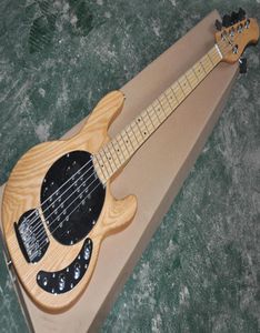 Two Styles 5 Strings Natural Electric Bass with Black PickguardAsh BodyCan be Customized As Requested8283294