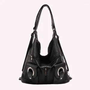 Bolsas de ombro Mulheres Bolsa Vintage Moda Satchel Múltima bolso Retro Tote Handbag Handding Top School Trabalho Mochila