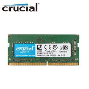 Paneler Crucial RAM DDR4 Notebook 4GB 2133MHz 2400MHz 2666MHz Sodimm Memory PC17000 19200 21300 1.2V för bärbar dator