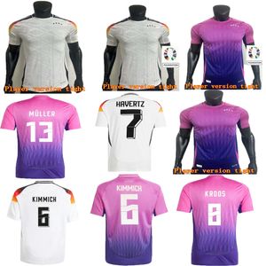2024 Almanya Hummels Gnabry Hafif Açık Futbol Formaları Kit 24 25 Kroos Werner Draxler Reus Muller Musiala Erkek Futbol Gömlek Kitleri Oyuncu Versiyonu Evde