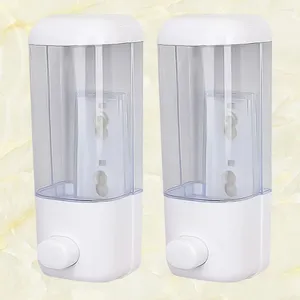 Жидкий мыльный дозатор 2PCS 500 мл настенного настенного держателя шампуня удерживает кондиционер и гели для душа для ванной комнаты для кухонной раковины (