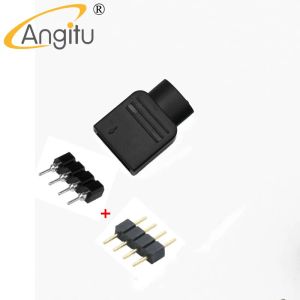 CPUs Angitu Argb RGB DIY 3Pin 4Pin Adapterjacke Männliche weibliche Nadel -Set LED für 3528 5050 LED -Streifenleuchte