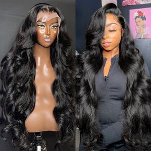 13x6 Transparent Body Wave Lace Front Human Hair Wigs Brazilian Remy 30 Inch Water Wave 13x4 Glueless Lace Frontal Wig for Women