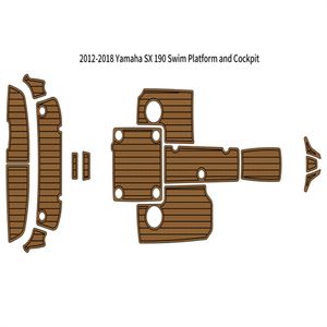 Zy 2012-2018 Yamaha SX 190 Piattaforma da nuoto Cockpit Boat Eva Faux Teak Deck pad patchini per auto adesivi Seadek Gatorstep Style