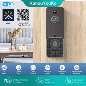 Doorbell Aiwit T6 Wireless WiFi Video Doorbell Camera Smart Home Outdoor Door Bell Intercom HD Infrad Night Vision Security Protection