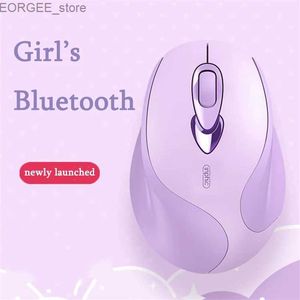 Möss Purple Silent Wireless Mouse RechareGable Ergonomic Mice USB Optical Gaming Mouse For Laptop PC Computer Gamer Girl Mause Y240407