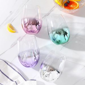 ワイングラスインシングノルディックテーブルウェアセットガラスカップカップルコーヒーカップクリエイティブフラワーティー熱耐性マグカップ