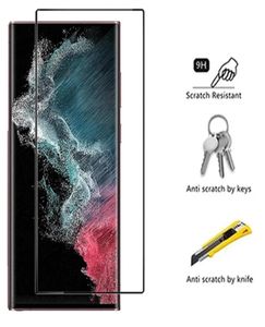 Copertina completa in vetro temperato per Samsung Galaxy S22 UTRA Plus S21 Ultra Protective Glass Screen Protector Film2441724