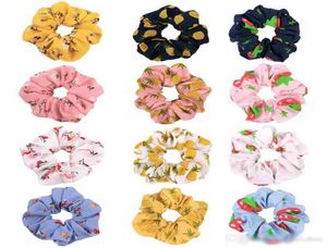 Scrunchie Headband Printed Hair Band Elastic Hair Tiesポニーテールホルダーヘッドウェアファッションアクセサリーストローベリーパイナップル13デザイン5597729