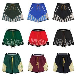 Projektant Rhude Mens Shorts Summer Fashion Pants Rhude Men High Street Wear Red Blue Black Purple Loose Short