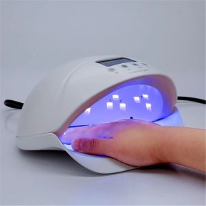 Klänningar uv lamp professionell 50w twocolor led nagellampa gel polska lampa nagel auto timer härdning nagelkonst gel polsk verktyg sekador cabine