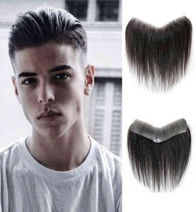 Dianqi syntetyczny front tupee przezroczysty naturalny linia włosów mężczyzn V Pętla włosów 2101088298364