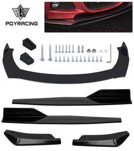 Universal Car Front Heck Stoßfänger Lippenspoiler Diffusor Körper mit Seitenrocksplitter für Honda für Civic Limousine 4DR 2016 2017 2018 PQ1554465