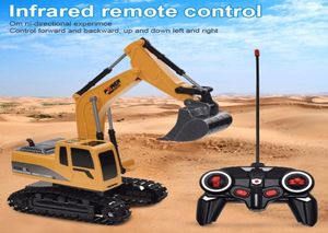 RC Trucks Mini Controle remoto Bulldozer 124 Alloy Plastic Engineering Car Carriping Crane Excavador Toys de veículos elétricos Presente 21149727