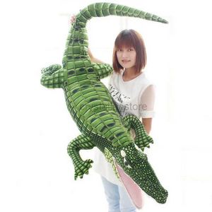 Film TV PLUSH PLUSH giocattolo 105-195 cm Pimbolo gigante ALLIGATORE REALE ALGATOR PLUSH SIMULAZIONE Simulazione di bambole da coccodrillo coccole kawaii cuscino per ragazzi regali di Natale 240407