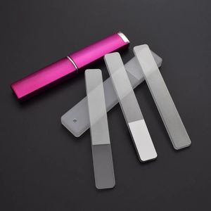 Nagelfil Kvinnor som buffrar transparent slipning Polering Hållbar Nano Glass File Manicure Professional Nail Art Tools