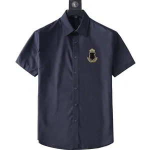 Designer de luxo Business masculino de bordado de ouro masculino Camisa masculina de camisa de colar de colarinho M-3x