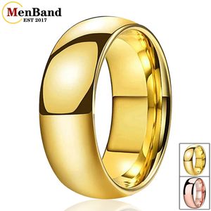 MenBand Classics I Love You 6mm 8mm Band Band Men Women Tungsten Rings Dome Dome High Polish Comfort Fit Name Date 240401