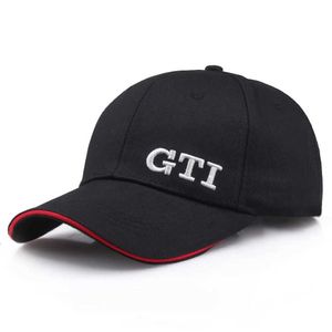 Boll Caps 2019 Ny högkvalitativ baseballhatt GTI -brev broderade Casual Mens Racing Black Cotton Sports Q240403