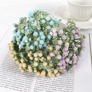 Flores decorativas 6pcs mini -espuma artificial de espuma gipsophila buquê decoração de parede decoração de casamento de noiva Diy Flor Floral Floral