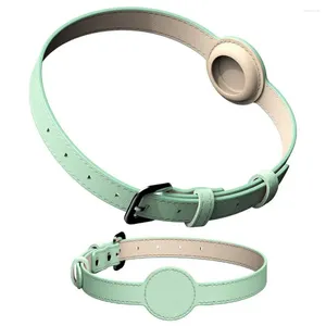 Collari per cani Collar per animali domestici Cat in pelle in finta furna con posizione GPS Lunghezza regolabile Easy Installazione