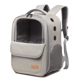 Cat Carriers Crates Husar Bag Portable Pet Ryggsäck Katt som bär sommaren andningsbara fällbara nya H240407